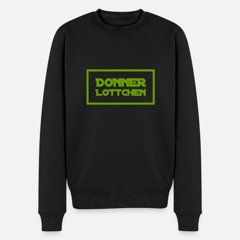 DONNERLOTTCHEN - Männer Premium Bio Pullover - Schwarz