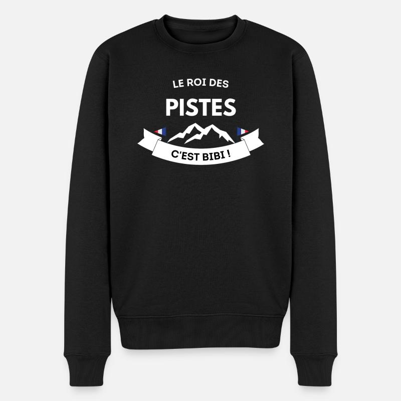 Le roi des pistes c'est bibi ! - Pull Premium bio Homme - noir