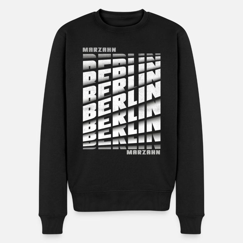 Berlin Marzahn - Männer Premium Bio Pullover - Schwarz