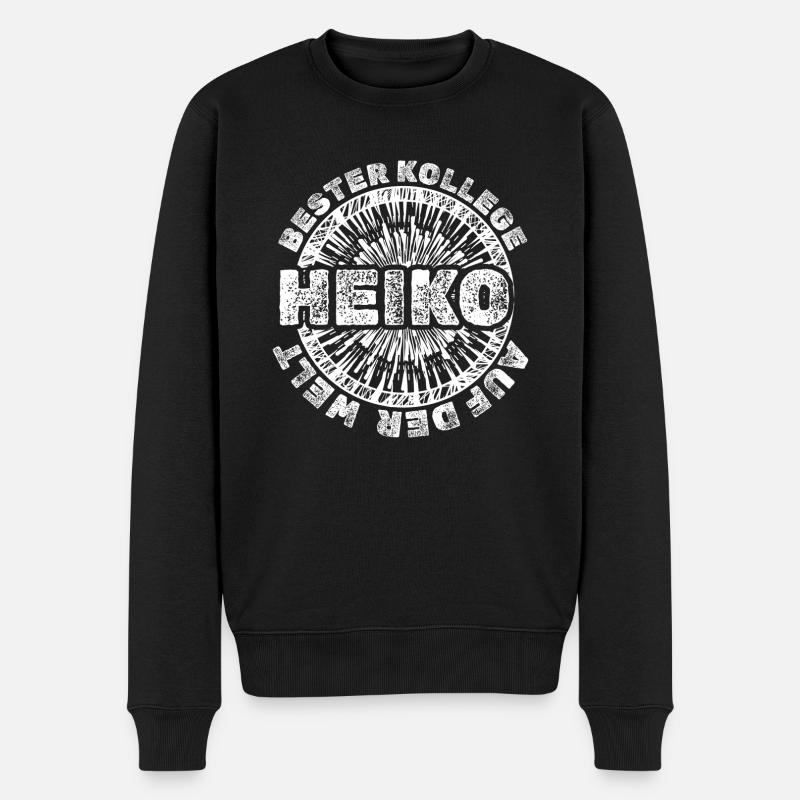 Heiko - Männer Premium Bio Pullover - Schwarz