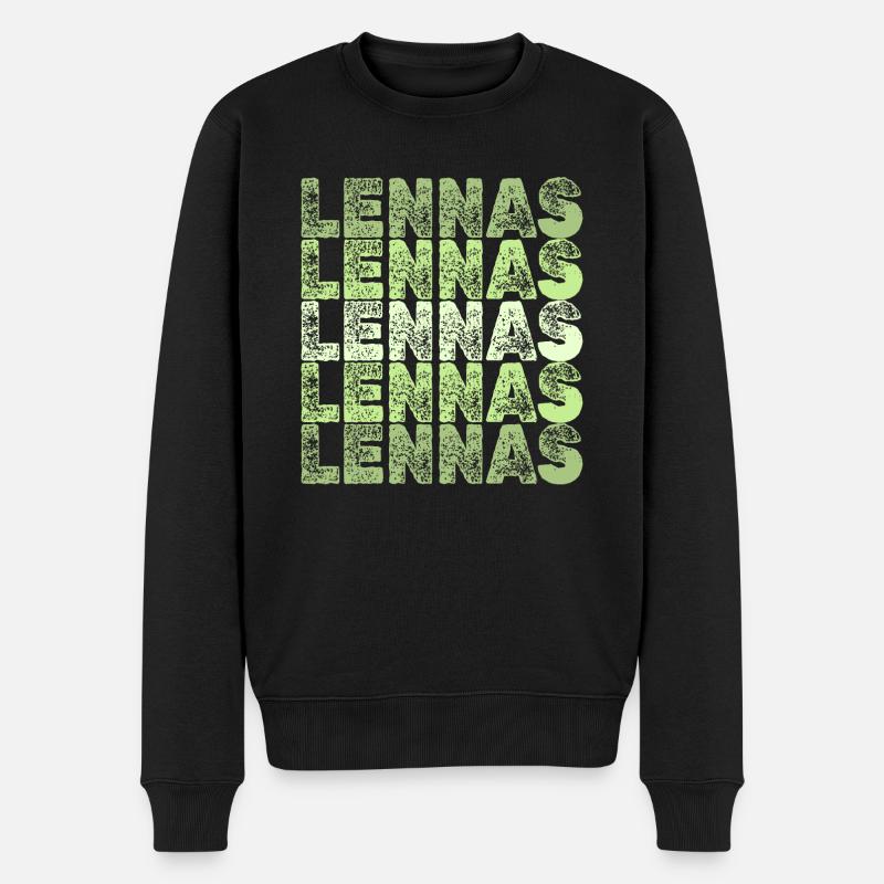 Lennas Lennas - Männer Premium Bio Pullover - Schwarz