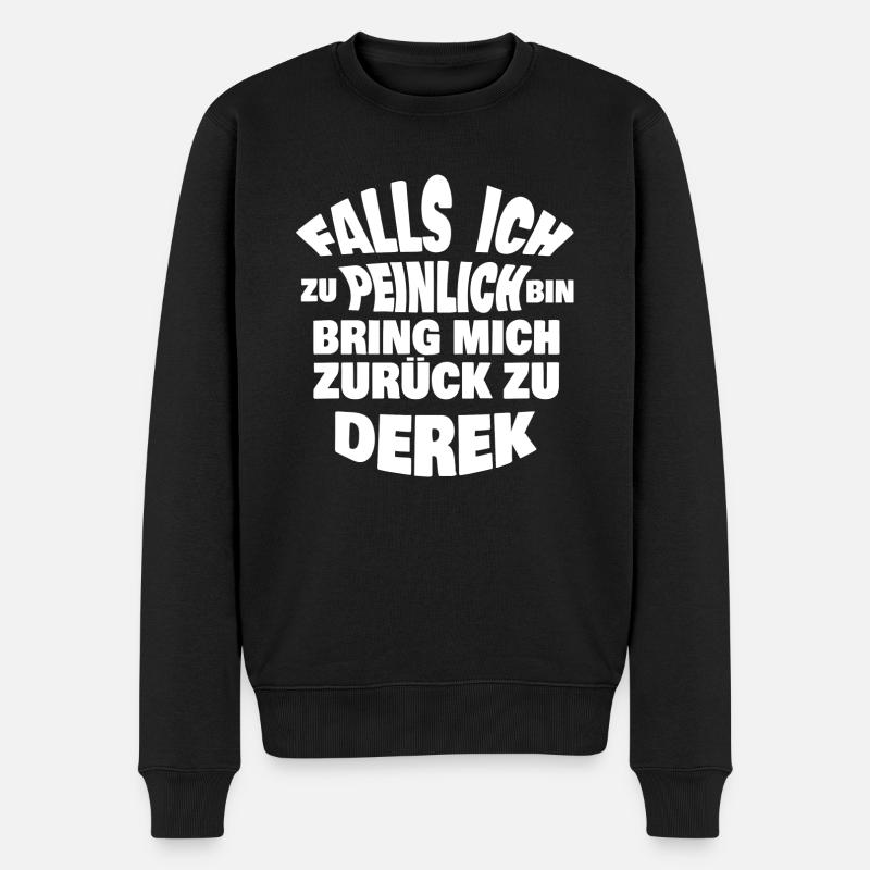 Gift for Derek - Men's Premium Organic Jumper - black