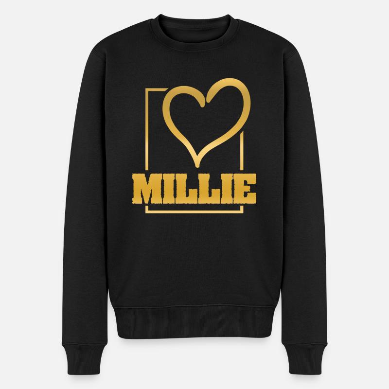 Millie - Männer Premium Bio Pullover - Schwarz