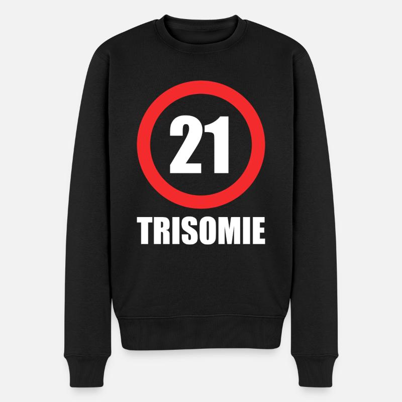 Downsyndrom - Männer Premium Bio Pullover - Schwarz