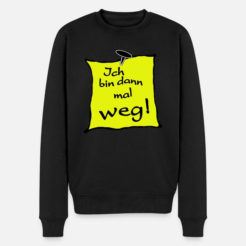 Auswandern Urlaub Tschüss - Männer Premium Bio Pullover - Schwarz
