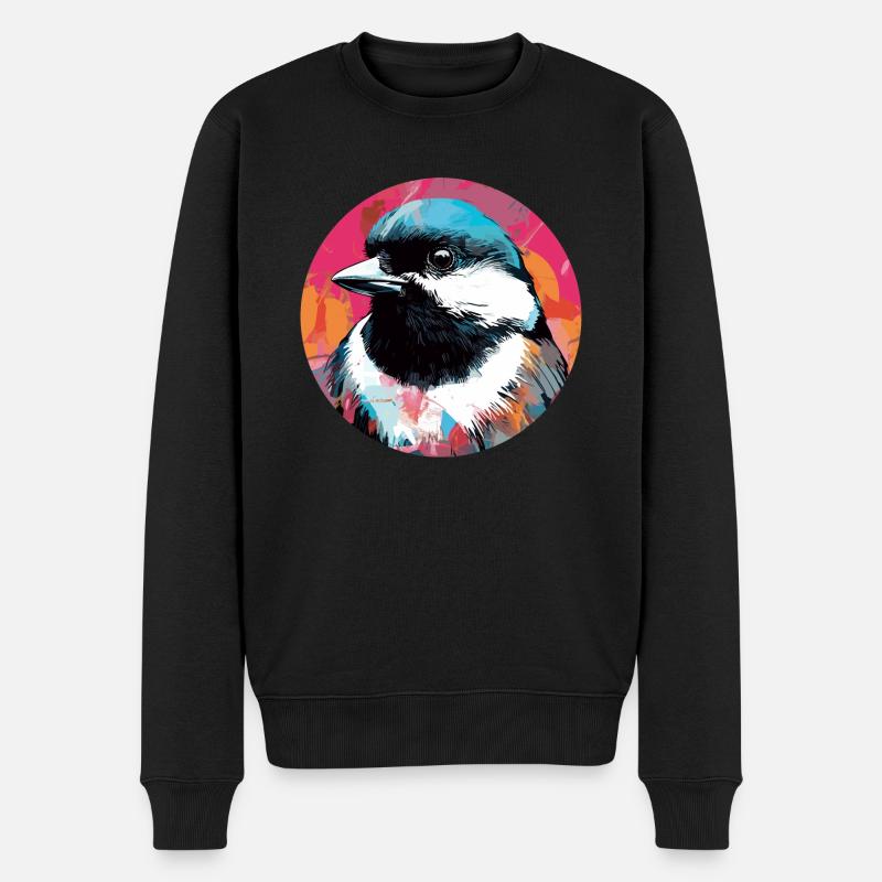 Meise - Männer Premium Bio Pullover - Schwarz