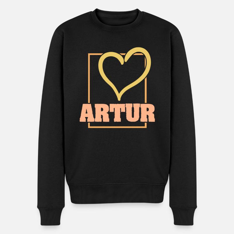 Artur comme un cœur - Pull Premium bio Homme - noir