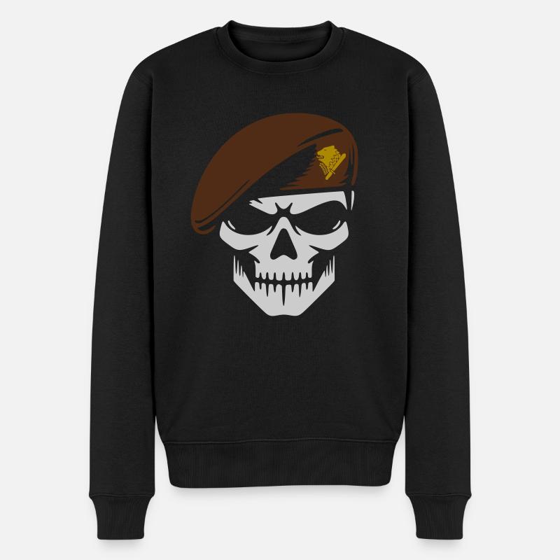 Spezieller Grenzjäger - Männer Premium Bio Pullover - Schwarz