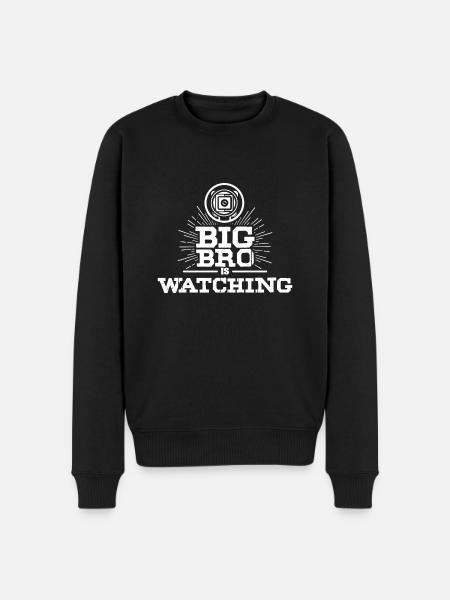 Big Bro is watching - Männer Premium Bio Pullover - Schwarz
