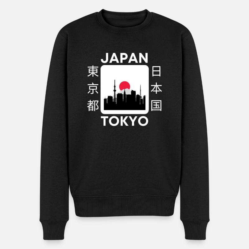 Japan Tokyo - Männer Premium Bio Pullover - Schwarz