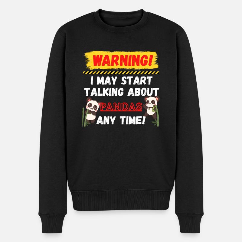 Avertissement Pandas - Pull Premium bio Homme - noir