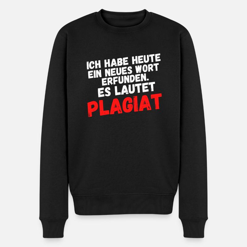Plagiat - Männer Premium Bio Pullover - Schwarz