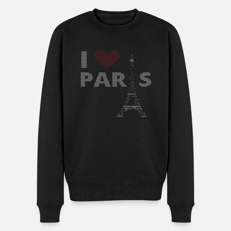 J’adore Paris ASCII - Pull Premium bio Homme - noir