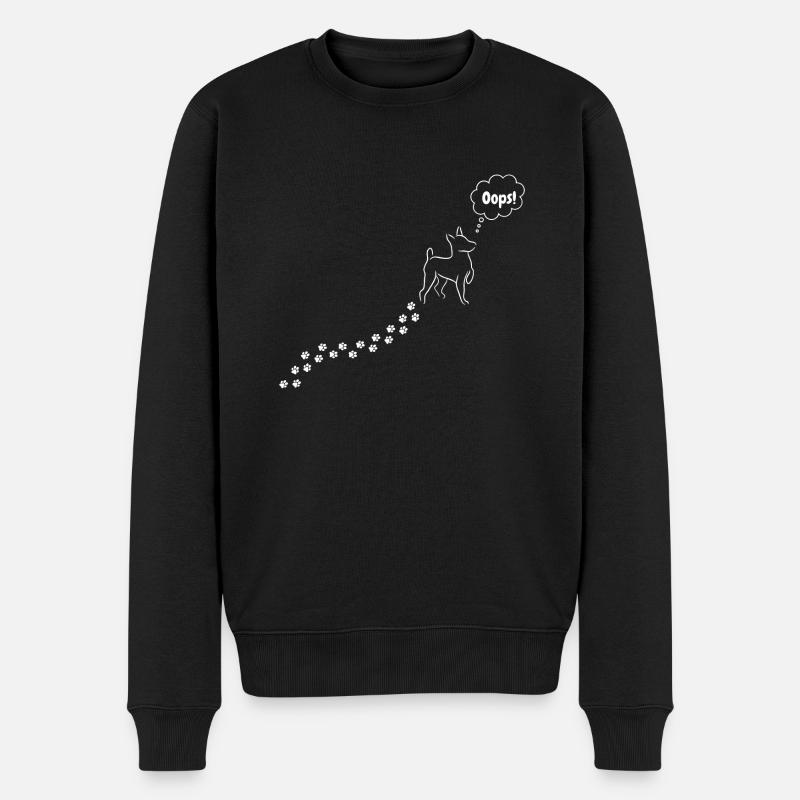 Oops Hund - Männer Premium Bio Pullover - Schwarz