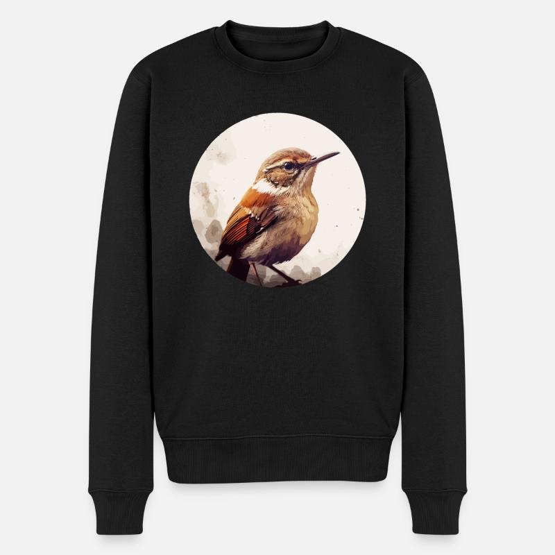 Zaunkönig - Männer Premium Bio Pullover - Schwarz