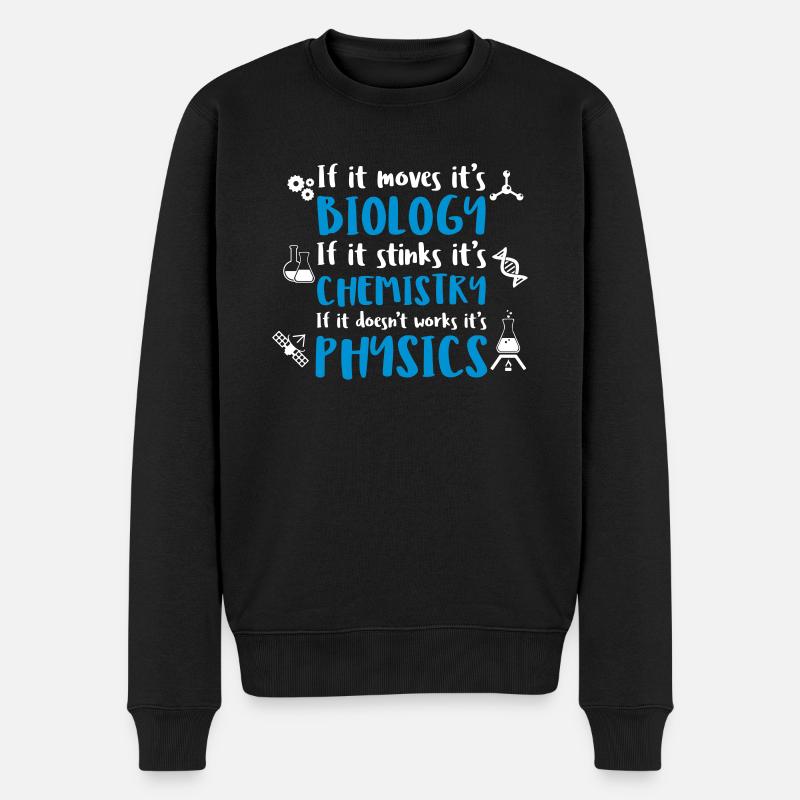 bio chemie physic - Männer Premium Bio Pullover - Schwarz