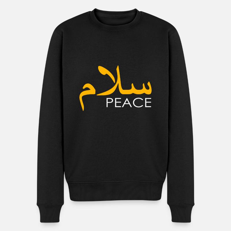 Salam Peace - Männer Premium Bio Pullover - Schwarz