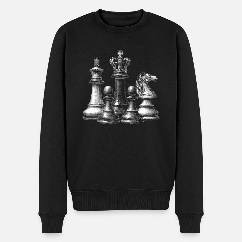 Échecs - Pull Premium bio Homme - noir