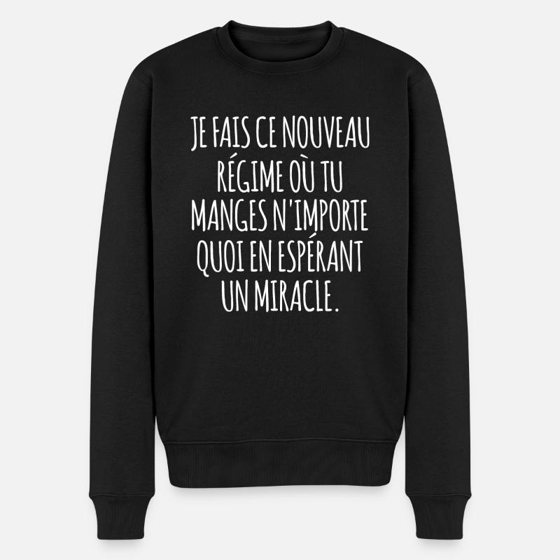nouveau régime - Pull Premium bio Homme - noir