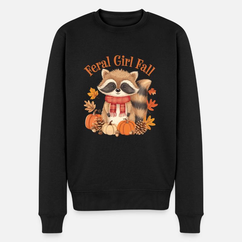 Fille sauvage Automne - Pull Premium bio Homme - noir