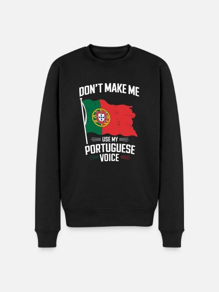 Portuguese Voice - Men's Premium Organic Jumper - black