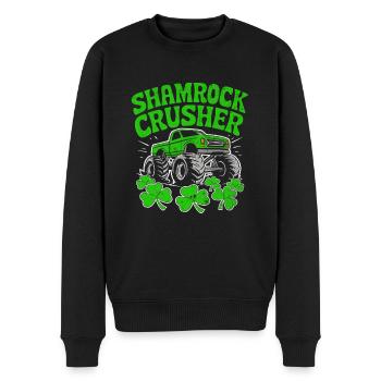 Skt Patricks Day Shamrock crusher - Männer Premium Bio Pullover - Schwarz - Vorne - Nico (187cm)