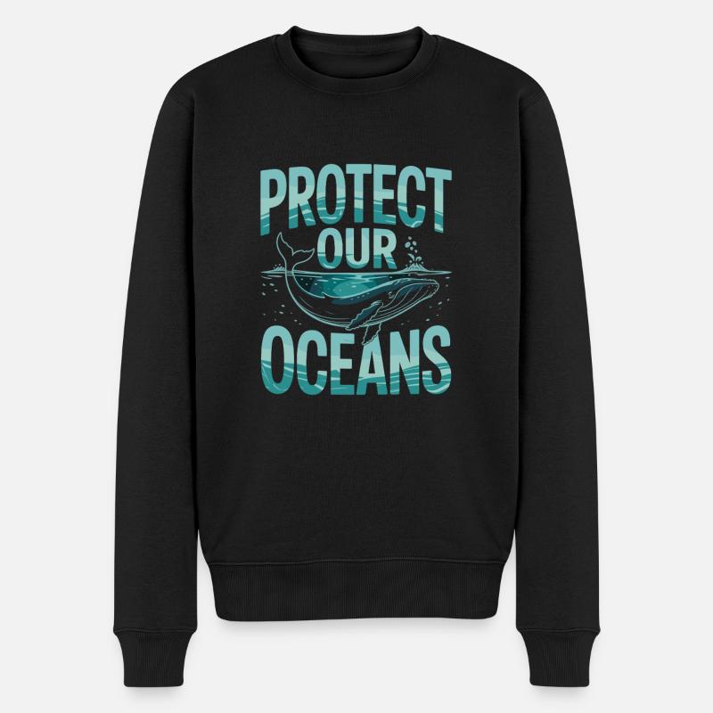 Protégeons nos océans - Pull Premium bio Homme - noir