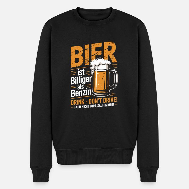 Design de bière amusant - Pull Premium bio Homme - noir