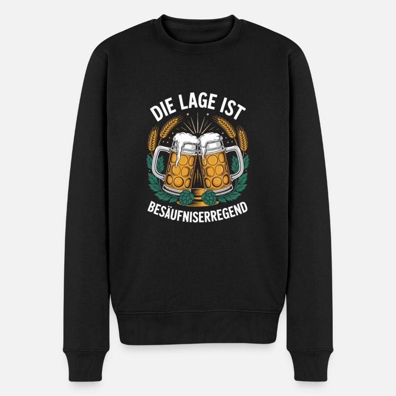Conception de bière amusante - Pull Premium bio Homme - noir