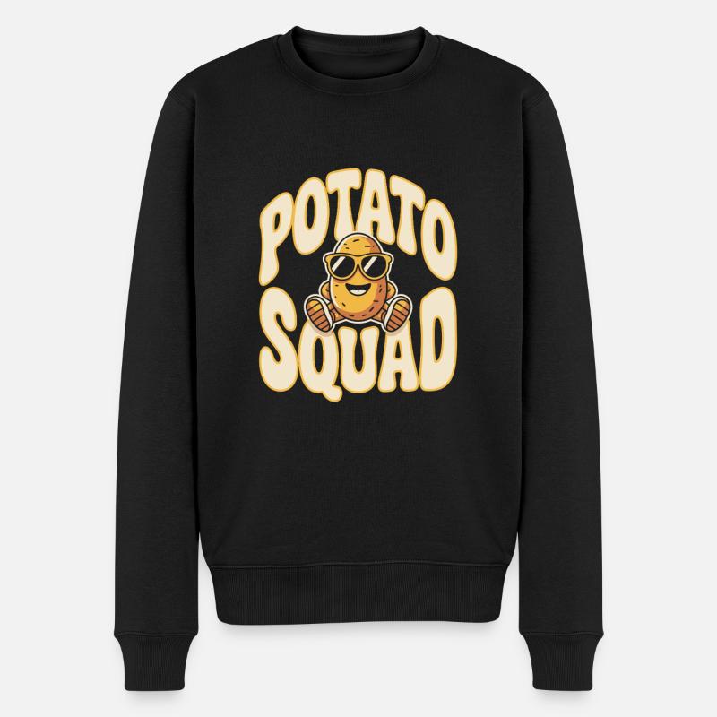 Potato squad - Männer Premium Bio Pullover - Schwarz