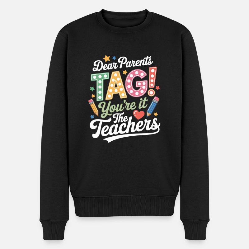 Lehrer Eltern Schulabschluus - Männer Premium Bio Pullover - Schwarz