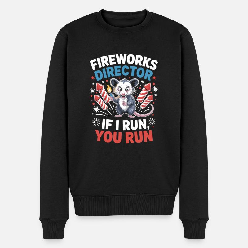 Directeur de feux d’artifice opossum - Pull Premium bio Homme - noir