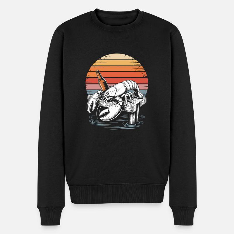 Homard et bière - Pull Premium bio Homme - noir