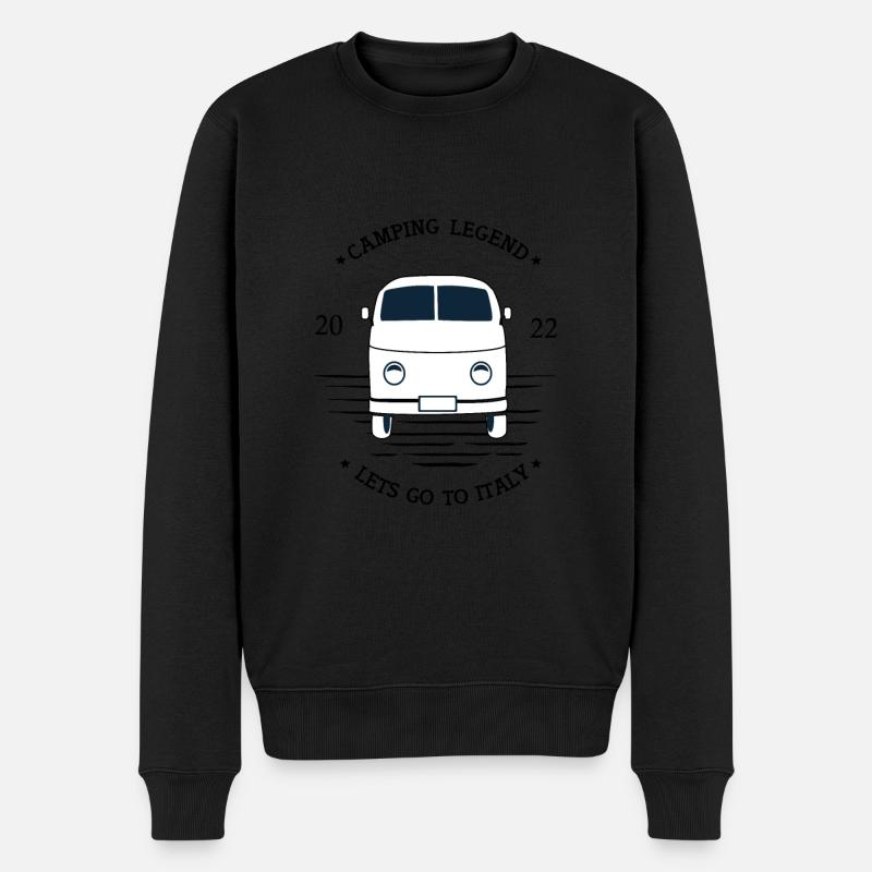 Camping Legend 2022 bl - Männer Premium Bio Pullover - Schwarz