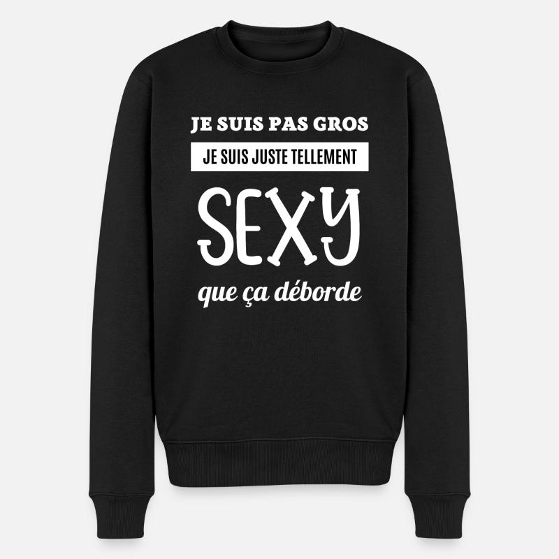 je suis pas gros - Pull Premium bio Homme - noir