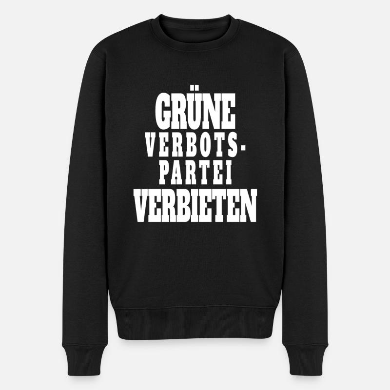 Witze Grüne Die Grünen Habeck Baerbock Partei - Männer Premium Bio Pullover - Schwarz