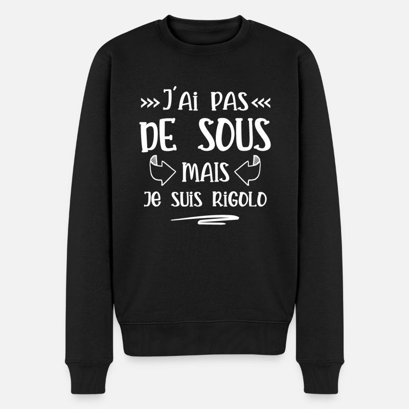 pas de sous - Pull Premium bio Homme - noir