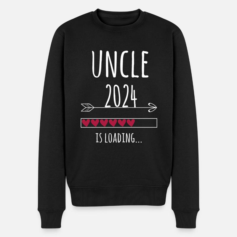 Oncle enceinte 2024 Cadeau bébé enceinte - Pull Premium bio Homme - noir