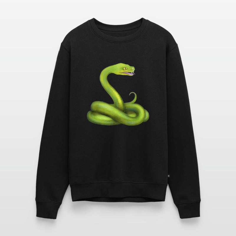 Der Grüne Python Schlange Dschungel Tier Männer Premium Bio Pullover