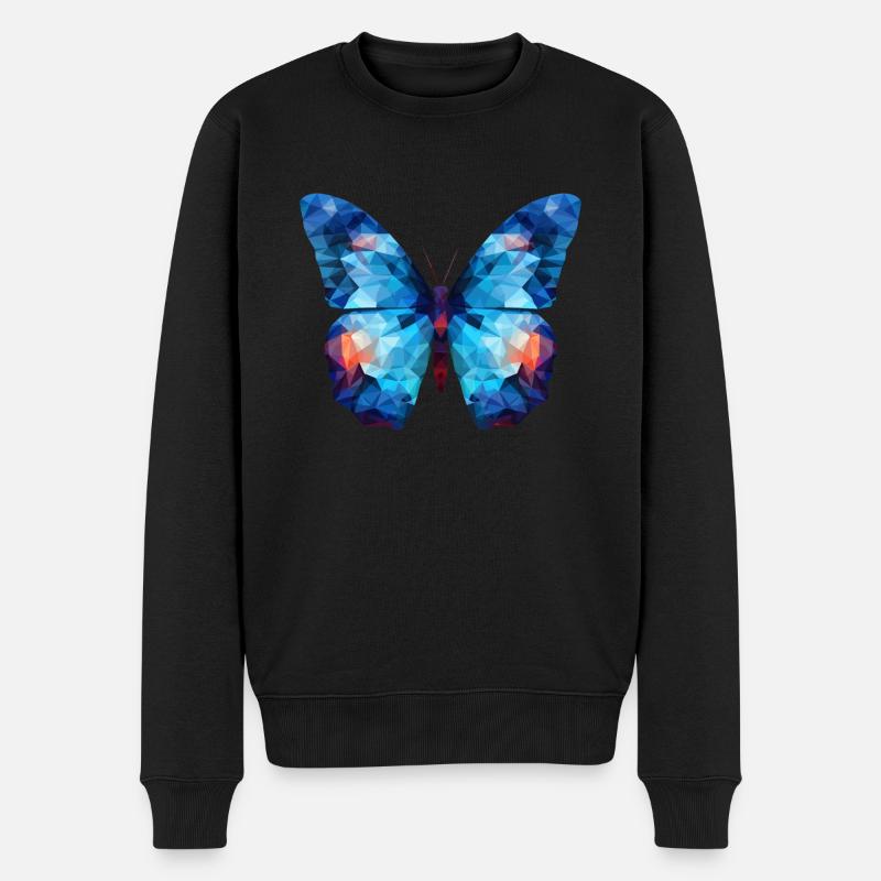 Morpho Papillon Bleu - Pull Premium bio Homme - noir