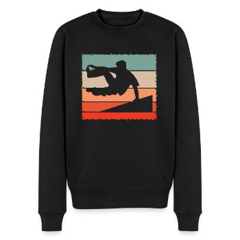 Parkour - Freerunning Design - Männer Premium Bio Pullover - Schwarz - Vorne - Nico (187cm)