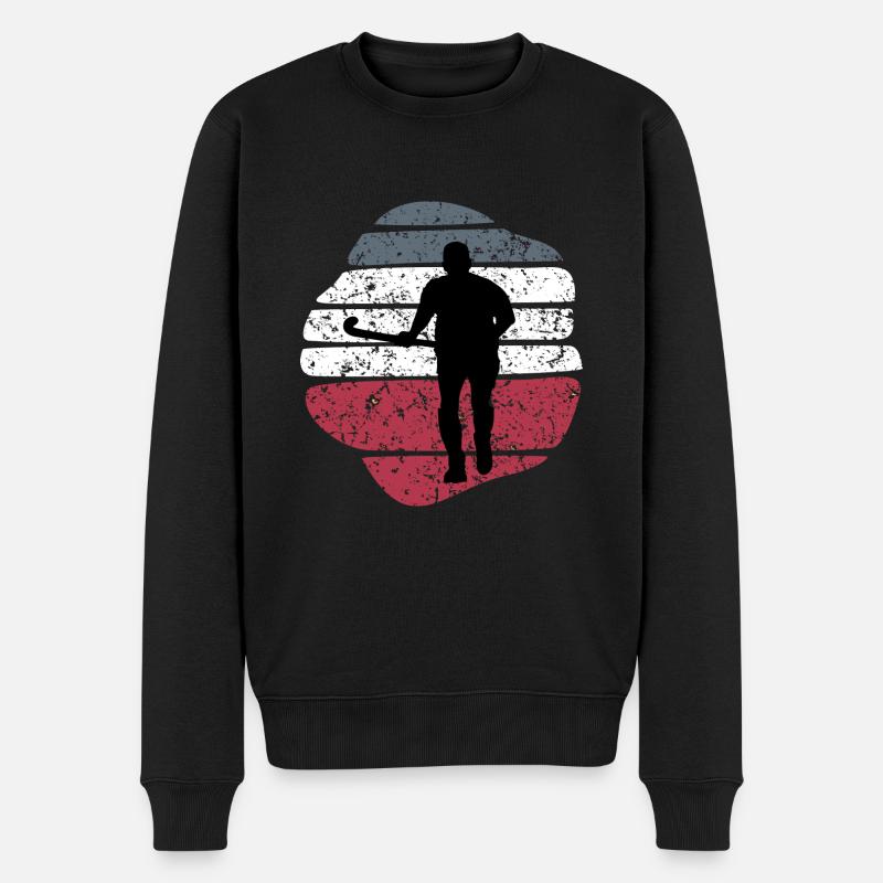 Hockey Feldhockey Hockeyspieler Hockeysaison - Männer Premium Bio Pullover - Schwarz