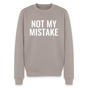 Not My mistake innocent innocence malchance maladroité - Pull Premium bio Homme - taupe - Devant - Nico (187cm)