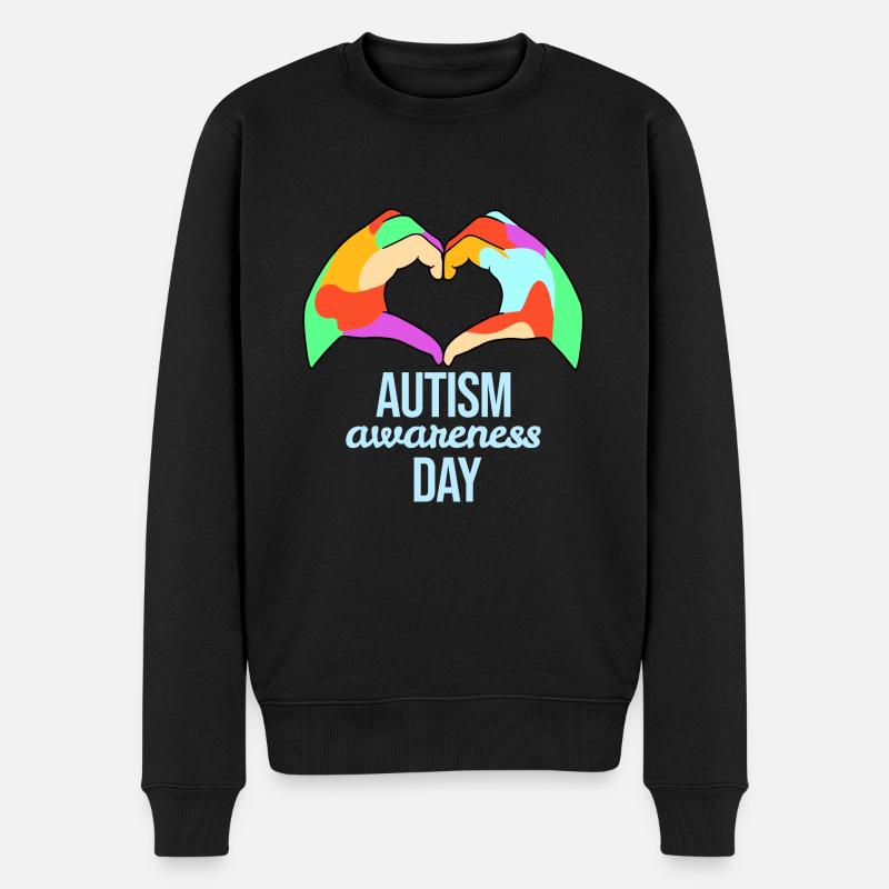 Autismus Awareness Day - Männer Premium Bio Pullover - Schwarz