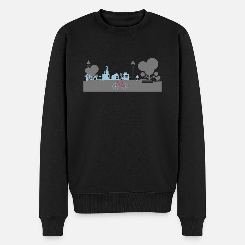 2583868 Radfahren - Männer Premium Bio Pullover - Schwarz