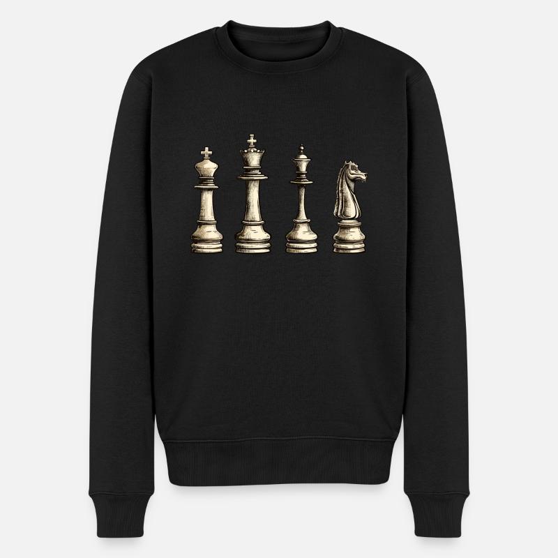 Échecs - Pull Premium bio Homme - noir