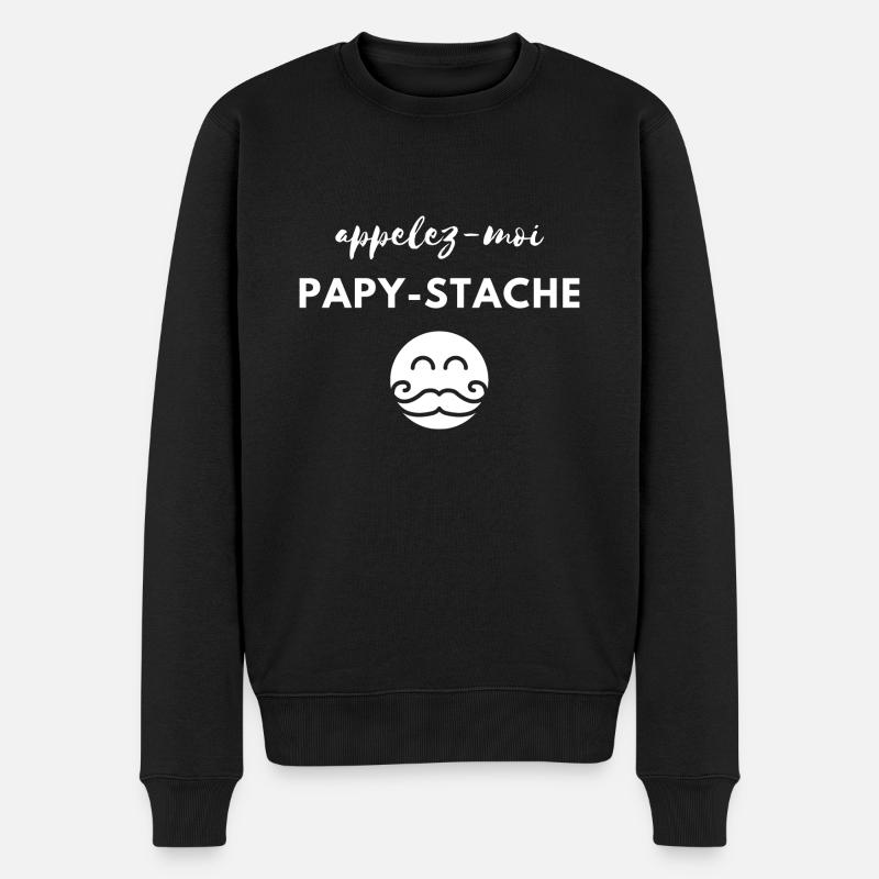 Appelez-moi papy-stache. Pour papy moustache - Pull Premium bio Homme - noir