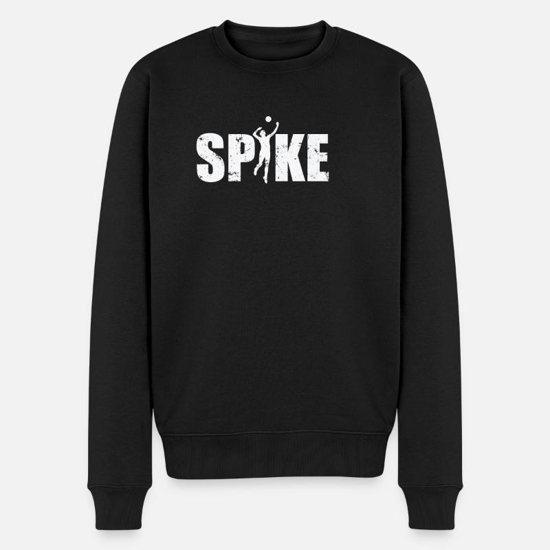Spike Volleyball - Männer Premium Bio Pullover - Schwarz