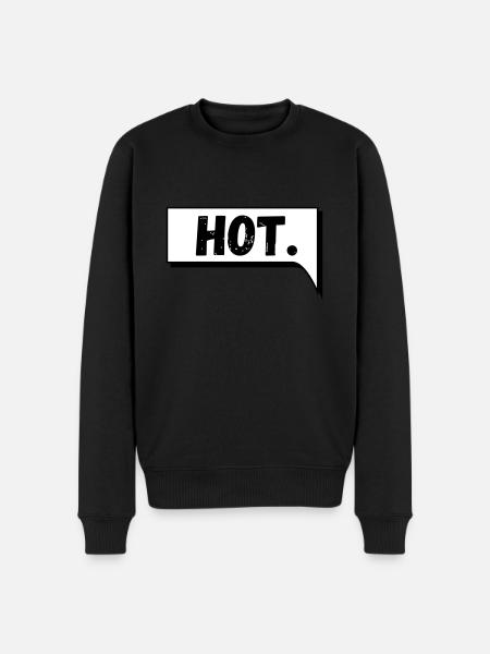 Comic Speech Bubble Hot - Men's Premium Organic Jumper - black