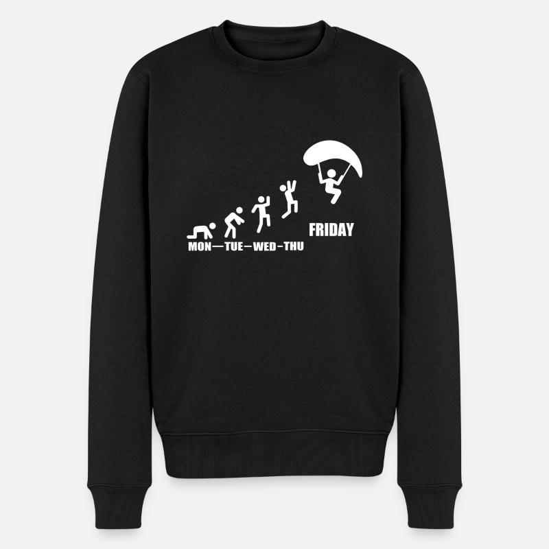 Parapente parapente Pilot Planning hebdomadaire - Pull Premium bio Homme - noir
